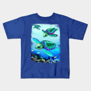 Sea Turtles Dance Kids T-Shirt